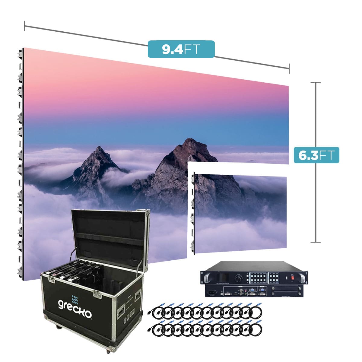 Pantalla LED P2.5 mm - 2.88 x 1.92 mtrs - Paneles 0.96 × 0.96 m (6 unidades)